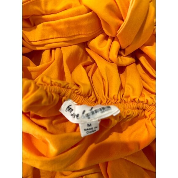 For Love & Lemons Clementine Mini Dress Orange Womens Size Medium - Picture 13 of 14